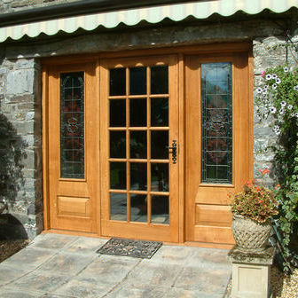 Porte d'entrée - SIDE PANELS - Broadleaf Timber - en bois massif / en chêne / en verre