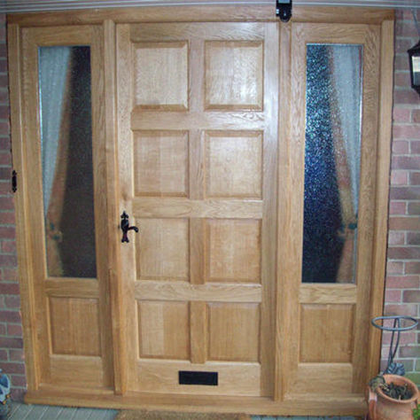 Porte d'entrée - BANK - Broadleaf Timber - en bois massif / en chêne / battante