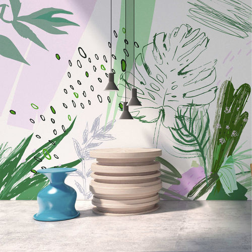 Papier peint contemporain - FS1.02 - YO2 DESIGNS - en vinyle / à motif floral / à motif nature