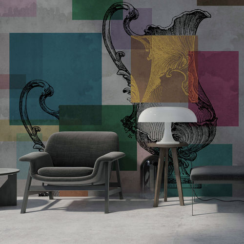 Papier peint contemporain - CT1.04 - YO2 DESIGNS - en vinyle / à motif / lavable