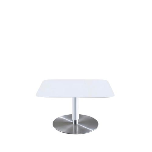 Table d'appoint contemporaine - ED 45 - MOREE - en HPL / avec piètement en acier inoxydable / carrée