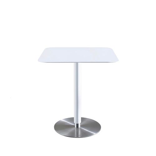 Table à manger contemporaine - ED 75 - MOREE - en HPL / avec piètement en acier inoxydable / carrée