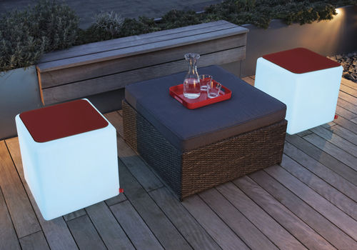 Tabouret lumineux - CUBE  - MOREE - contemporain / professionnel / d'extérieur
