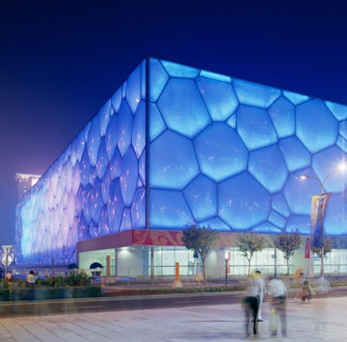 Membrane textile ETFE Texlon® - NATIONAL AQUATICS CENTRE, CHINA - Vector Foiltec - pour façade / translucide / 3D