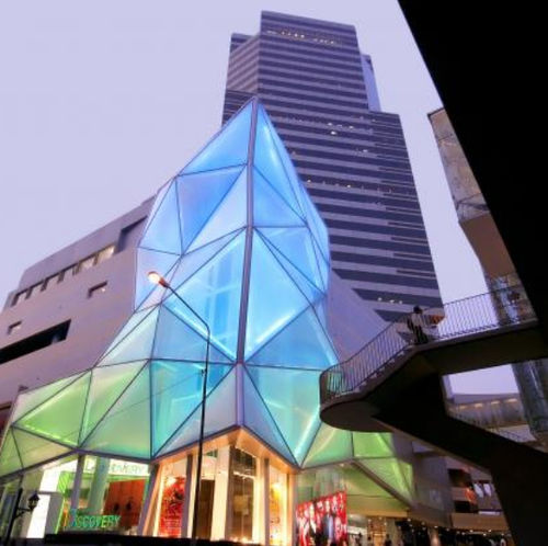 Membrane textile ETFE Texlon® - SIAM DISCOVERY, THAILAND - Vector Foiltec - de toiture / colorée