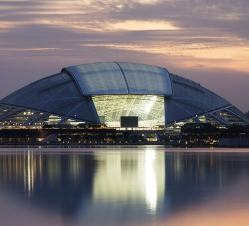 Système de toiture courbe - SINGAPORE NATIONAL STADIUM AND SPORTS HUB - Vector Foiltec - de profilé métallique / ETFE Texlon® / professionnel