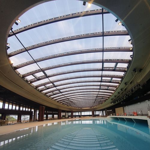 Système de toiture ETFE Texlon® - OCEAN PARK WATER WORLD - Vector Foiltec - courbe / allégé / de profilé métallique