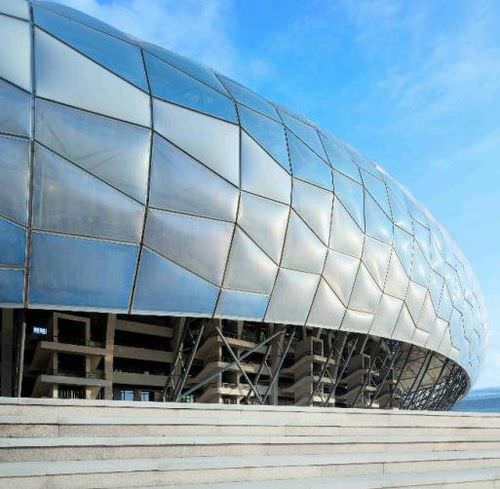 Membrane textile ETFE Texlon® - DALIAN STADIUM - Vector Foiltec - pour façade / 3D / pour protection solaire