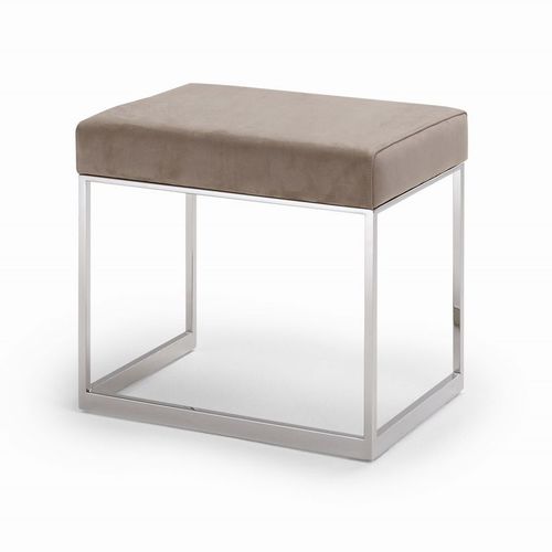 Tabouret contemporain - Squat  - YOMEI - en cuir / avec piètement en acier inoxydable / luge