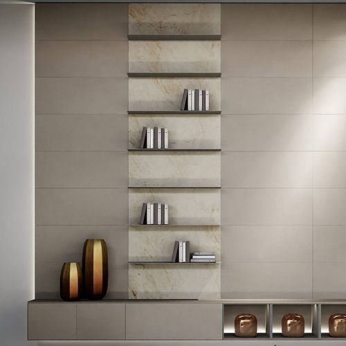 Étagère murale - S Series - YOMEI - contemporaine / en acier inoxydable / en cuir