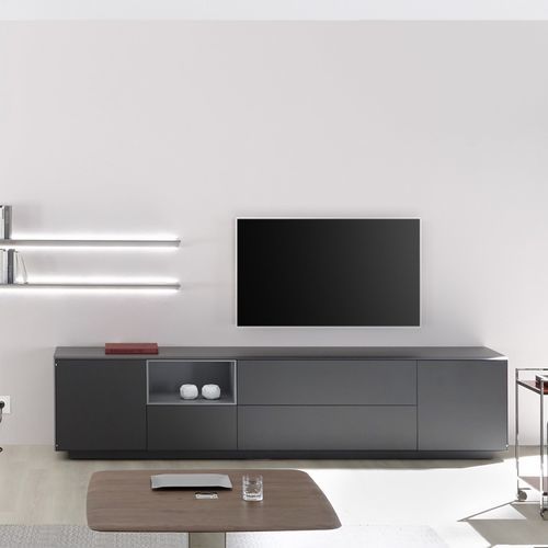 Buffet contemporain - S100|S200 - YOMEI - en noyer / en bois massif / en métal