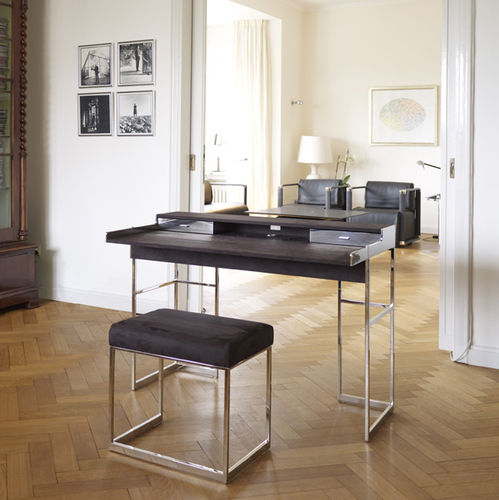 Bureau sur pied - Magic Desk - YOMEI - contemporain / en bois / en cuir