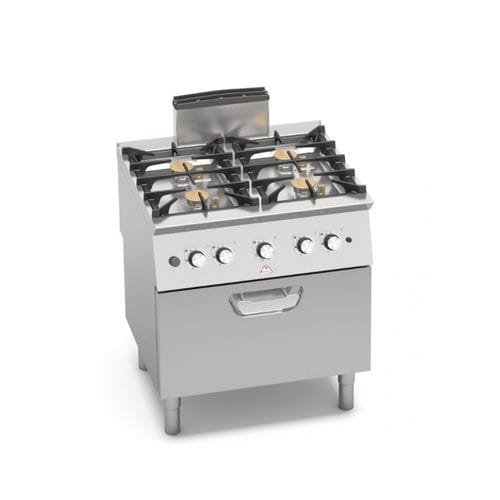 Cuisinière à gaz - SG7F4+FG - Berto's S.p.A. - 4 foyers / 1 four / à nettoyage manuel