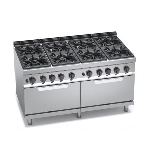 Cuisinière à gaz - G9F8+2FG - Berto's S.p.A. - 8 foyers / 2 fours / à nettoyage manuel