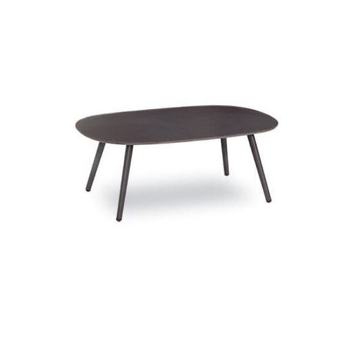 Table basse contemporaine - Dover - Contral - en HPL / avec piètement en aluminium / ovale