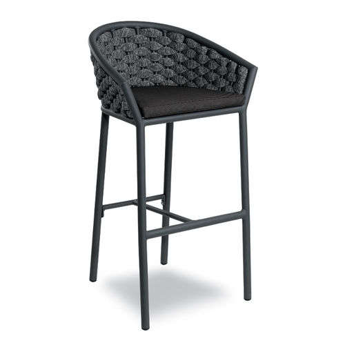 Chaise de bar contemporaine - Dub - Contral - d'extérieur / en tissu déperlant / en corde