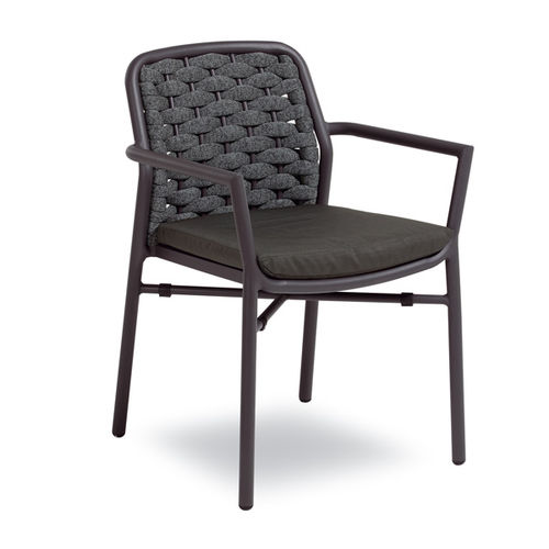 Chaise de salle à manger contemporaine - Flora - Contral - d'extérieur / en tissu déperlant / en tissu synthétique