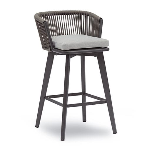 Chaise de bar contemporaine - Diva - Contral - d'extérieur / en tissu déperlant / en corde
