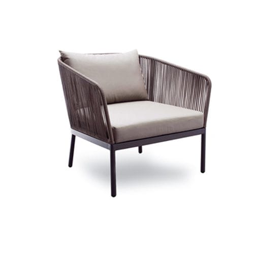 Fauteuil contemporain - Bergen - Contral - en tissu déperlant / en polyester / en aluminium
