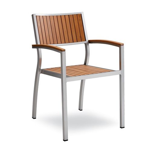 Chaise de salle à manger contemporaine - Bavaria - Contral - d'extérieur / en plastique / en aluminium