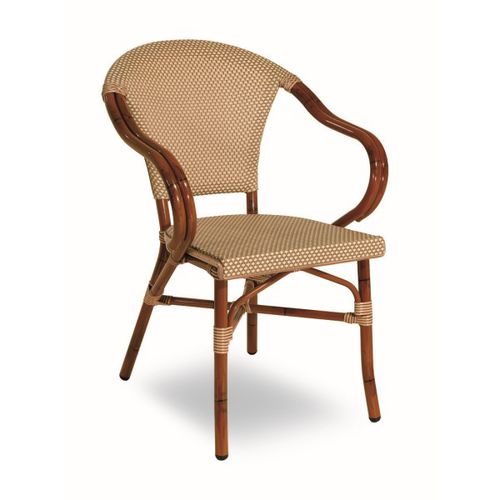 Chaise de salle à manger classique - Siena Deluxe - Contral - d'extérieur / en tissu déperlant / avec piètement en aluminium