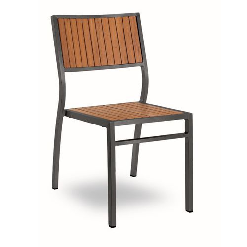 Chaise de salle à manger contemporaine - Bavaria Black - Contral - d'extérieur / en plastique / avec piètement en aluminium