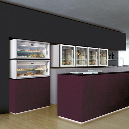 Vitrine réfrigérée à poser - Enofrigo - pour commerce / avec éclairage