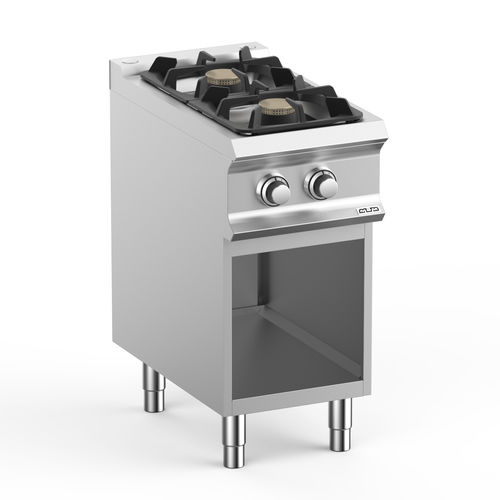 Cuisinière à gaz - FB74AXS - mbm - professionnelle / 2 foyers / 1 four