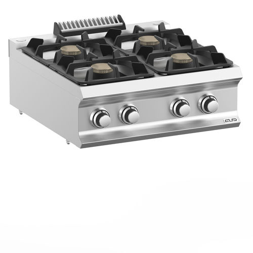 Cuisinière à gaz - FB77TXL - mbm - professionnelle / 4 foyers / 1 four