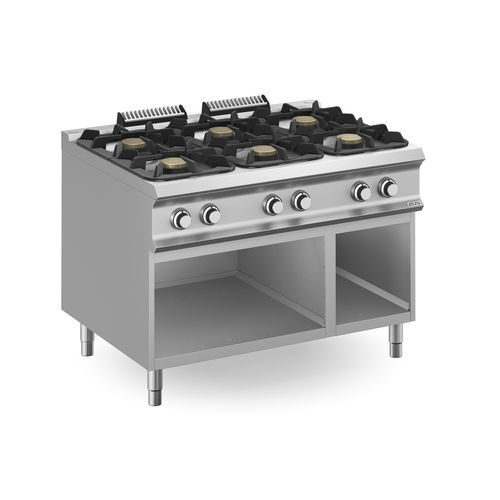 Cuisinière à gaz - FB912AXXL - mbm - électrique / professionnelle / 6 foyers