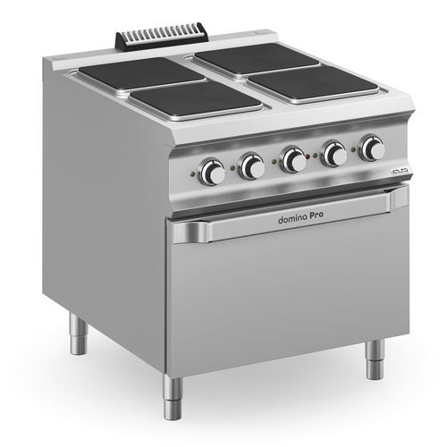 Cuisinière électrique - PQ98FE - mbm - professionnelle / 4 foyers / 1 four