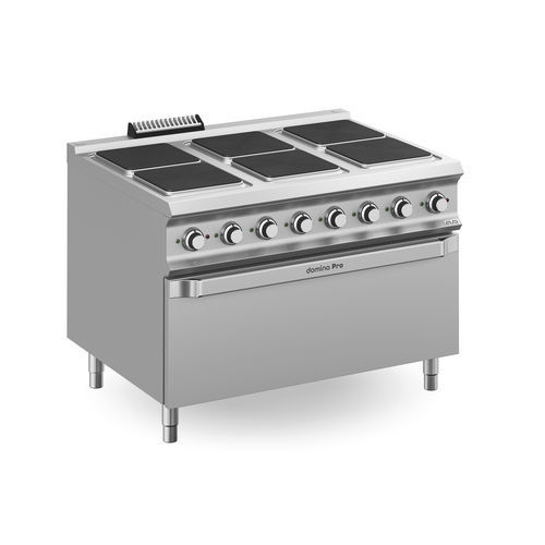 Cuisinière électrique - PQ912FEM - mbm - professionnelle / 6 foyers / 1 four