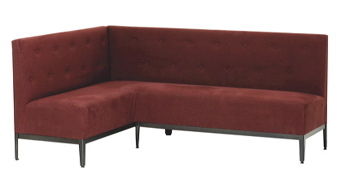 Banquette de bistrot contemporaine - CUBE - DELAROUX  - en tissu / contract / d'angle
