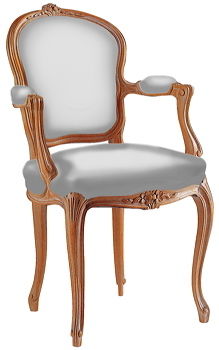 Chaise de style Louis XV - CABRIOLET - DELAROUX  - en bois / résidentielle / sans accoudoirs