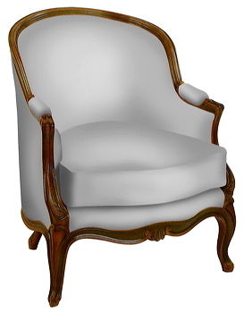 Fauteuil de style Louis XV - MOULURÉE - DELAROUX  - en polyuréthane / bergère