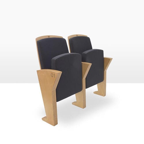 Fauteuil d'auditorium contemporain - YORICK - ASCÉNDER - en textile / en bois / pliant
