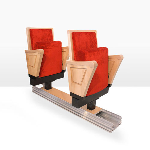 Fauteuil d'auditorium classique - CLASSIC RAIL - ASCÉNDER - en tissu / en bois / tapissé