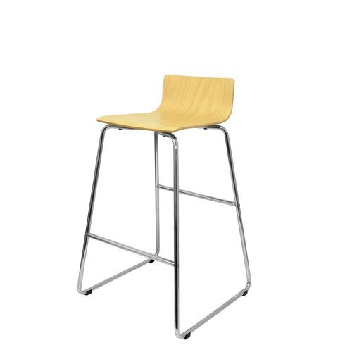 Tabouret contemporain - BALLESTERO - Piqueras y Crespo - en bois / en hêtre / avec piètement en métal