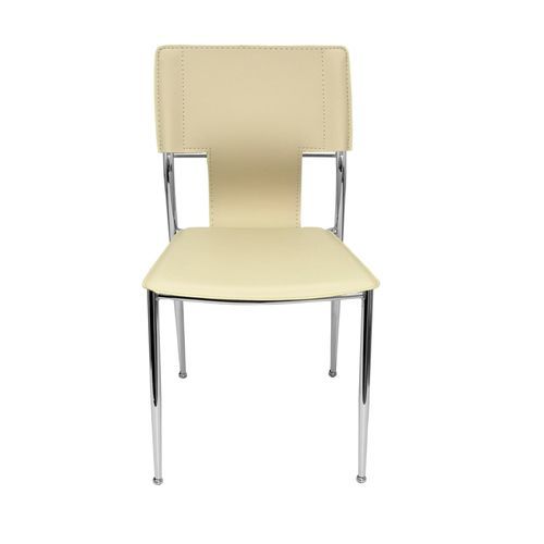 Chaise contemporaine - REOLID - Piqueras y Crespo - d'intérieur / en cuir / en chrome