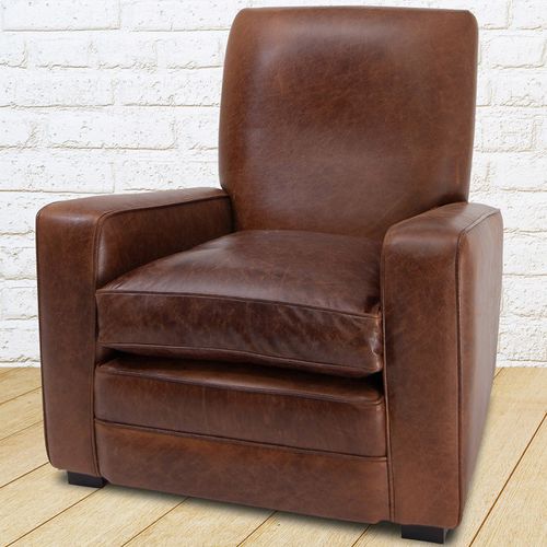 Fauteuil club classique - Charles  - Kingsgate Furniture ltd - en cuir / en bois massif / avec coussin amovible