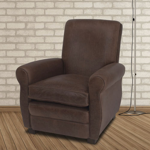 Fauteuil club classique - David  - Kingsgate Furniture ltd - en cuir / en bois massif / avec coussin amovible