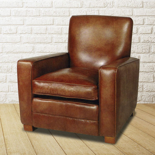 Fauteuil club classique - William  - Kingsgate Furniture ltd - en cuir / en bois massif / avec coussin amovible