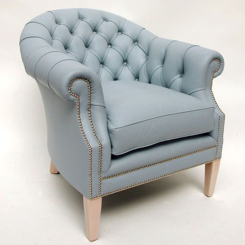 Fauteuil classique - Kendal  - Kingsgate Furniture ltd - en cuir / en bois massif / avec coussin amovible