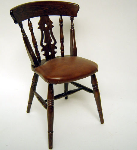 Chaise classique - Fiddle  - Kingsgate Furniture ltd - d'intérieur / en cuir / avec piètement en bois