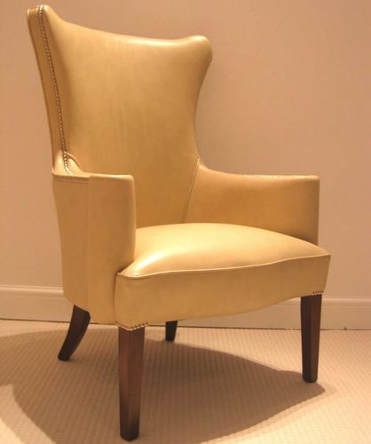Fauteuil visiteur classique - Florence  - Kingsgate Furniture ltd - en cuir / en bois / à dossier haut