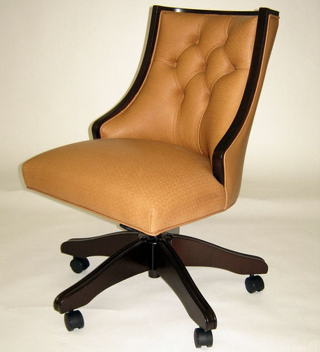 Chaise de bureau classique - Verona  - Kingsgate Furniture ltd - d'intérieur / en cuir / avec piètement en bois