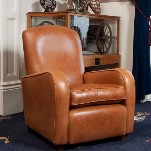 Fauteuil club classique - George  - Kingsgate Furniture ltd - en cuir / en bois massif / avec coussin amovible