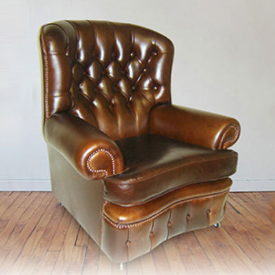 Fauteuil classique - Brookhouse  - Kingsgate Furniture ltd - en cuir / en bois massif / à dossier haut
