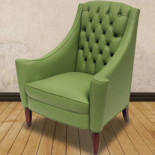 Fauteuil club chesterfield - St Moritz - Kingsgate Furniture ltd - en cuir / en bois massif / fait main