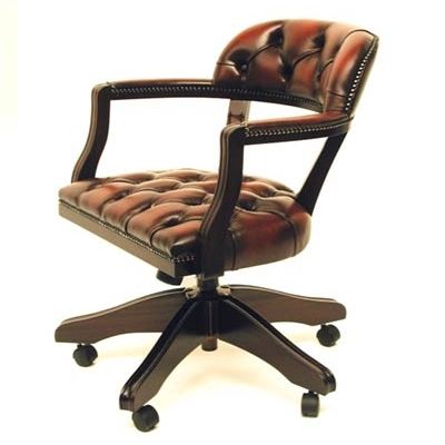 Chaise de bureau classique - Court  - Kingsgate Furniture ltd - d'intérieur / en cuir / avec piètement en bois massif